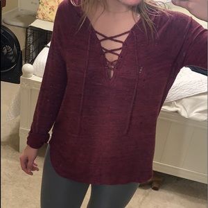 American Eagle hooded longsleeve tshirt